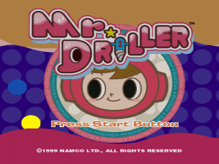 Mr. Driller title screen for Playstation